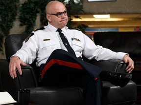 Edmonton Police Service Chief Dale McFee participates in a Coffee with the Chief media availability at EPS Headquarters in Edmonton, on Monday, May 6, 2019. Photo by Ian Kucerak/Postmedia