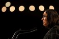 Edmonton Chamber of Commerce President and CEO Janet Riopel speaks at the Mayor's State of the City Address luncheon at Edmonton Convention Centre in Edmonton, on Wednesday, May 8, 2019. Photo by Ian Kucerak/Postmedia