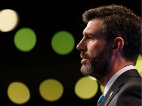 Mayor Don Iveson speaks at the Edmonton Chamber of Commerce's Mayor's State of the City Address luncheon at Edmonton Convention Centre in Edmonton, on Wednesday, May 8, 2019.