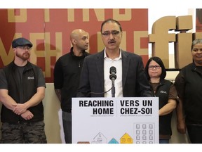 Natural Resources Minister Amarjeet Sohi, MP for Edmonton Mill Woods, launched Reaching Home, Canada's new homelessness strategy, in Edmonton on Friday, May 3, 2019.