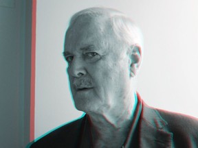 John Cleese backstage at Jubilee Auditorium — if you have red-cyan 3D glasses, pop them on!