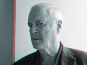 John Cleese backstage at Jubilee Auditorium — if you have red-cyan 3D glasses, pop them on!