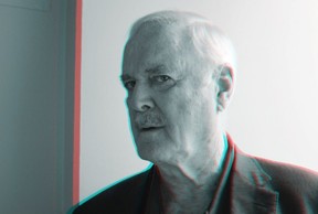 John Cleese backstage at Jubilee Auditorium — if you have red-cyan 3D glasses, pop them on!