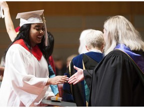 Adiele Audain graduates from NorQuest College's Dual Credit program, which offers high school students the opportunity to get a head start on the post-secondary experience while providing workforce-relevant skills that make them employable immediately. Taken on Tuesday, May 28, 2019, in Edmonton.