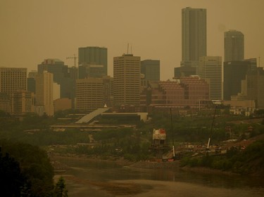 An air quality advisory is in effect for the Edmonton region as smoke from wildfires in northern Alberta is causing poor air quality and reduced visibility in the region.