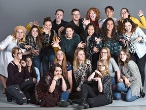 Group shot of Cappies critics for the upcoming season in Edmonton, October 23, 2018. Ed Kaiser/Postmedia