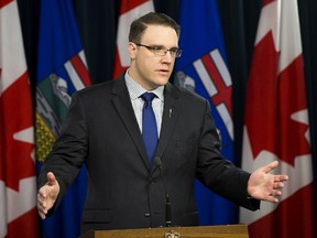 Government house leader Jason Nixon proposed amendments to legislative standing orders on Friday, May 24, 2019, in Edmonton. The proposed amendments, including doing away with desk-thumping and lengthy introductions of guests, will be debated in the legislature.