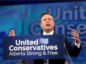 Alberta United Conservative leader Jason Kenney on election night at Big Four Roadhouse on the Stampede grounds in Calgary on Tuesday, April 16, 2019.