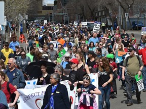 A file photo from 2017 shows the March for Life that starts annually at the legislature.