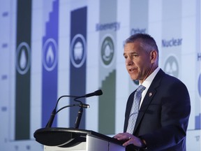 TC Energy president and CEO Russ Girling addresses the company's annual meeting in Calgary, on Friday, May 3, 2019.