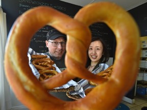 Maria Chau and Darren Zwicker own Zwick's Pretzels.