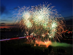 The city's New Year's Eve fireworks display will light up the Alberta legislature grounds at 9 p.m. Tuesday.