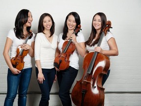 The piano quartet Ensemble Made in Canada opened the main concerts of this year's Summer Solstice Chamber Music Festival in the First Baptist Church on Tuesday, June 18. From left to right: Elissa Lee, Angela Park, Sharon Wei, and Rachel Mercer.
