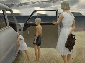 Family and Rainstorm, by Alex Colville.