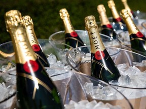 Champagne is chilled during the Moet and Chandon Champagne Grand Day at the Hotel Macdonald on Saturday, June 22.