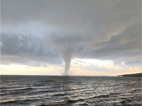 A waterspout was spotted on Cold Lake Friday June 28, 2019.