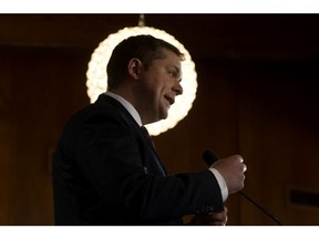 Conservative Leader Andrew Scheer delivers a speech called "A Closer and Freer Federation" at The Royal Glenora Club, in Edmonton Tuesday June 4, 2019.