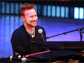 Singer Corey Hart performs to a crowd of fans after being honoured with a plaque ceremony at Studio Bell in Calgary as part of his induction into the Canadian Music Hall of FameWednesday, June 19, 2019. Dean Pilling/Postmedia