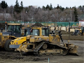 The Edmonton Laboratory Clinical Hub or "Super Lab" construction site, east of the South Campus LRT station, 11330  65 Avenue, in Edmonton Wednesday April 10, 2019.