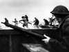 Canadian soldiers land on Courseulles beach in Normandy as Allied forces storm the Normandy beaches on D-Day, June 6, 1944.