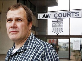 Mark Cherrington stands in front of the Edmonton Law Courts building. File photo.