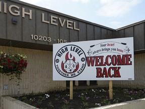 A sign outside the Town of High Level administration office on June 19, 2019. (PHOTO BY LARRY WONG/POSTMEDIA)