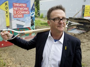 Theatre Network Artistic and Executive Director Bradley Moss poses for a photo following the official ground-breaking for the New Roxy Theatre, 10708 124 Street, in Edmonton Monday June 24, 2019.