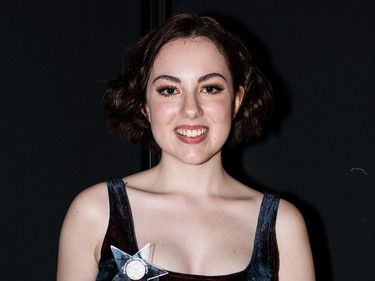 Winner for Outstanding Performance by a Supporting Actress in a Musical, Olivia Bissoondatt, from Austin O'Brien High School, for the musical The Drowsy Chaperone.