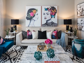 With a neutral palette, decorate your home with pops of colour, using throw pillows, furniture and artwork.