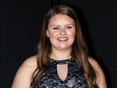 Winner for Outstanding Performance by a Female Vocalist,  Mariya Chvojka, from Morinville Community High School, for the musical The Sound of Music.