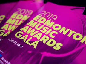 Programs during the Edmonton Music Awards at the Winspear Centre on Thursday, June 27.