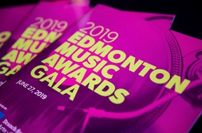 Programs during the Edmonton Music Awards at the Winspear Centre on Thursday, June 27.