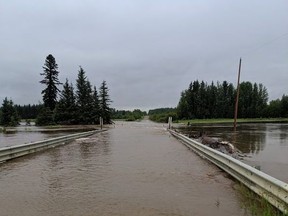 Yellowhead County has listed a number of roads in the municipality as impassable. Supplied