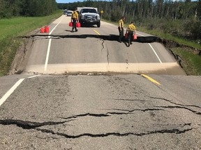 The hamlet of Marten Beach was evacuated and a local state of emergency  declared after heavy rainfall caused flooding and washed out highways in northern Alberta.