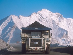 A truck is shown at Teck Resources Coal Mountain operation near Sparwood, B.C. in a handout photo.