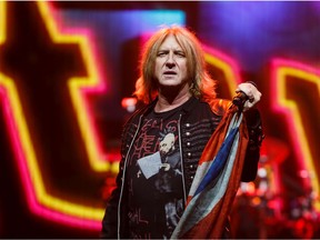 Def Leppard's Joe Elliot performs with the band at Rogers Place on July 29, 2019.