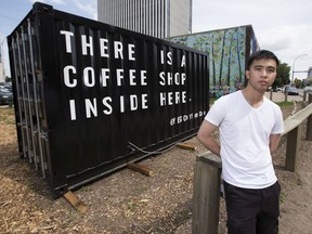 Owner Tony Phung stands in front of his mobile coffee shop on Tuesday, July 16, 2019, that was recently broken into. The shop is hoping to replace a generator that was stolen.