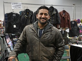 Farhan Ali, a newcomer entrepreneur, in his stall at the Edmontion Expo Centre where he sold goods at the 2019 Edmonton K-Days on Sunday, July 28, 2019.