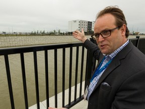 Edmonton International Aiport's new canal is seen during a tour with Myron Keehn, vice-president of air service and commercial development, on Wednesday, July 10, 2019.