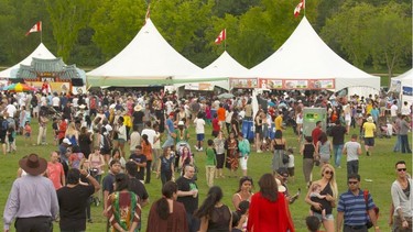 Crowds at the 40th annual Heritage Festival in Hawrelak Park in Edmonton on Aug. 2, 2015.