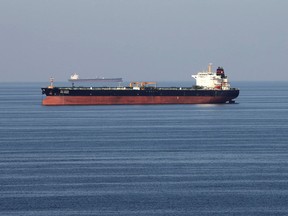 Oil tankers pass through the Strait of Hormuz on Dec. 21, 2018.