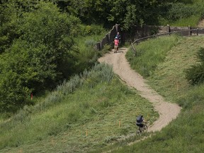 It is a nice day for a bike and a hike in the river valley on Monday, July 15, 2019 in Edmonton. (Greg Southam-Postmedia)