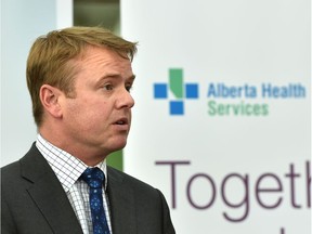 Health Minister Tyler Shandro at the unveiling of a new 16-bed pediatric intensive care unit for patients 17 and younger at the Stollery Hospital in Edmonton on May 17, 2019.