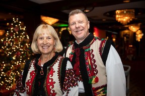 MaryAnn Baziuk, left, with Rick Doblanko during the Christmas Bureau’s annual Christmas in July.