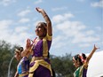 Dancers perform at the India pavilion during the last day of Heritage Festival at Hawrelak Park in Edmonton, on Monday, Aug. 5, 2019.