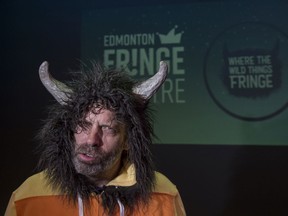 Fringe Theatre Artistic Director Murray Utas. The 38th annual Edmonton Fringe Festival launches its 2019 line up with a collection of colourful characters and imaginative performances on  August 7, 2019. Photo by Shaughn Butts / Postmedia