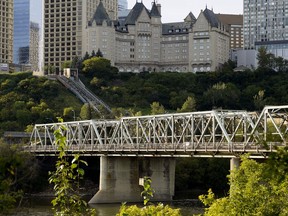 The Low Level Bridge over the North Saskatchewan River in downtown Edmonton on August 21, 2019.