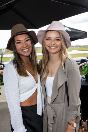 Vivian Wu, left, with Dayna Mulkay during the Packwood Grand at Century Mile Race Track.