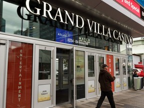 Grand Villa Casino is seen beside Rogers Place in Edmonton, on Friday, Aug. 30, 2019. The casino's management are cutting staff and two weeks ago, they announced that the casino would move to operating four days a week.