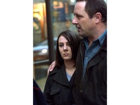 The Parole Board of Canada has granted overnight leaves and extended day parole for a British Columbia woman convicted in the 1997 swarming and murder of Victoria teenager Reena Virk. Kelly Ellard and her father, Lawrence, leave the Vancouver courthouse for dinner, March 30, 2000.